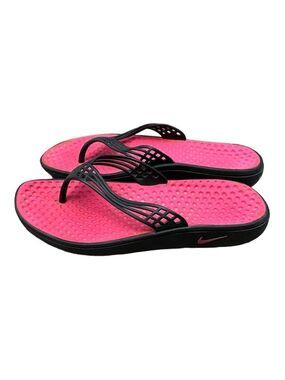 Nike Size 6 Women’s Hot Pink Black Sandals